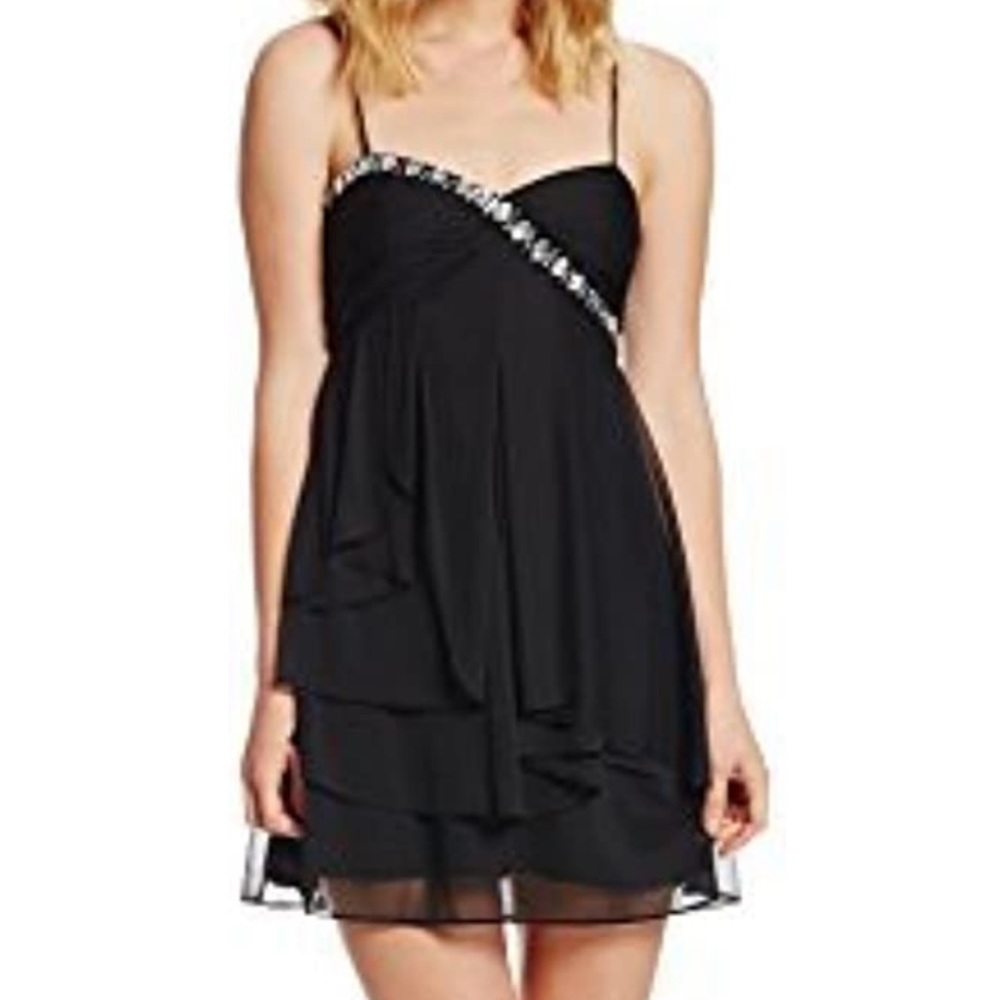 NWT Hailey Logan by Adrianna Papell Rhinestone Cocktail Party Dress-Size 3/4